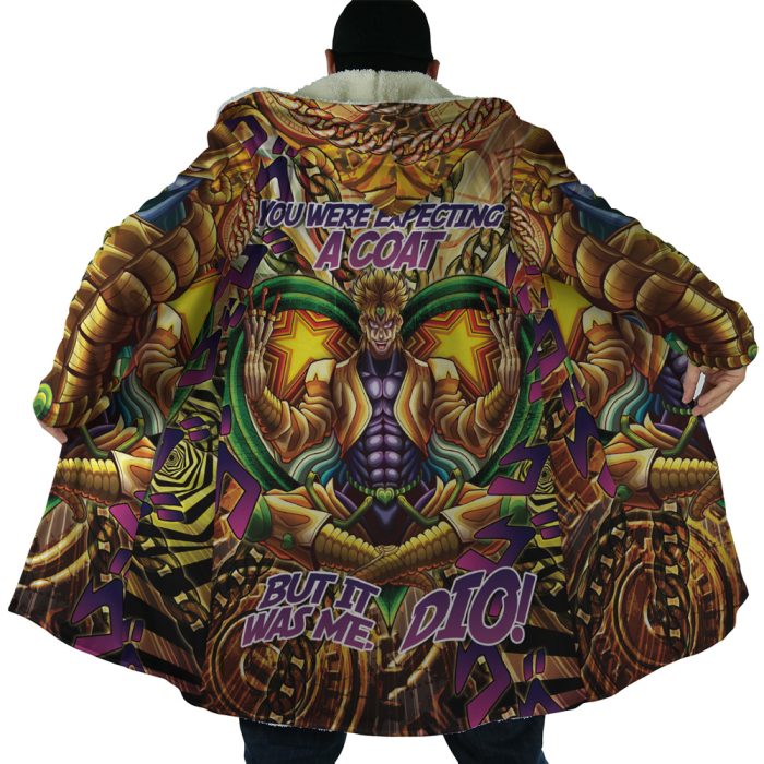 Trippy Medidating Dio It Was Me JoJo's Bizarre Adventure Hooded Cloak Coat - Image 2