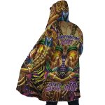 Trippy Medidating Dio It Was Me JoJo's Bizarre Adventure Hooded Cloak Coat - Image 3
