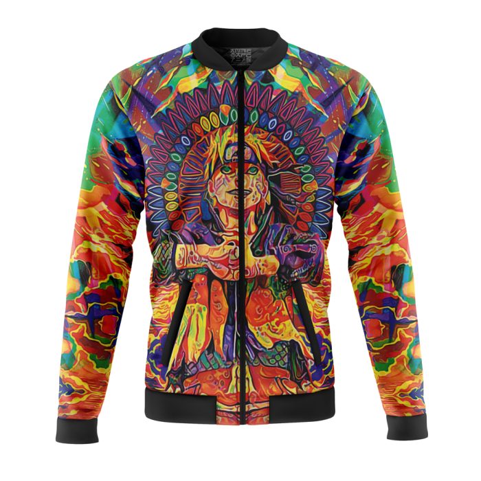 Trippy Naruto Quilted Bomber Jacket - Image 1