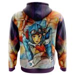 Trippy Nausicaa of the Valley of the Wind Studio Ghibli Hoodie - Image 3