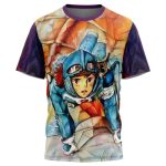 Trippy Nausicaa of the Valley of the Wind Studio Ghibli T-Shirt - Image 3