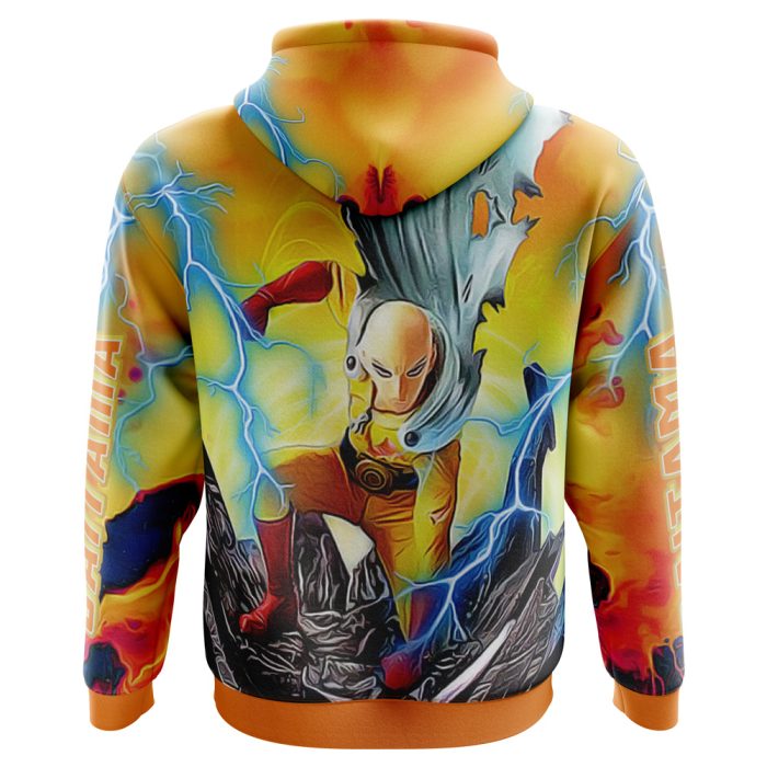 Trippy Power Saitama One Punch Man Hoodie - Image 3
