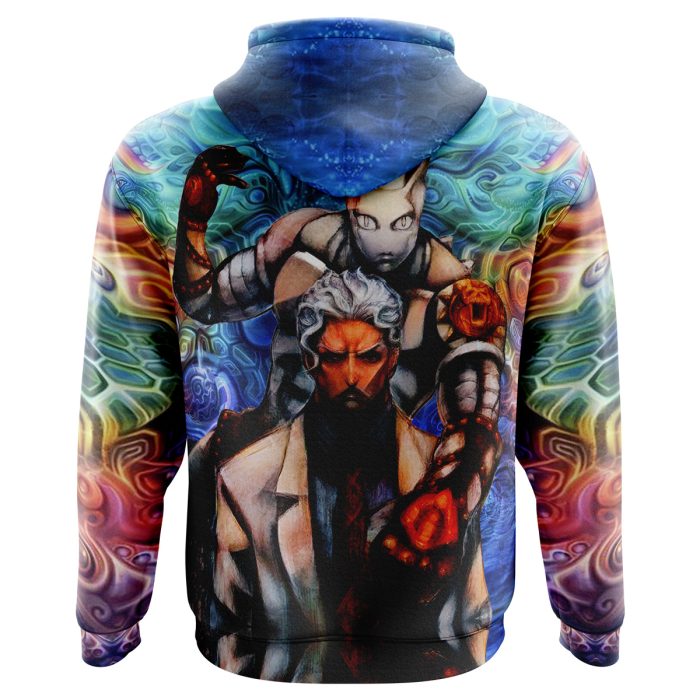 Trippy Yoshikage Kira Deadly Queen Jojo's Bizarre Adventure Hoodie - Image 2