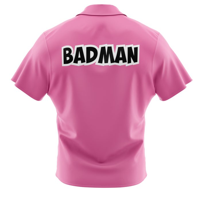 Vegeta Badman Pink Dragon Ball Z Button Up Hawaiian Shirt - Image 1