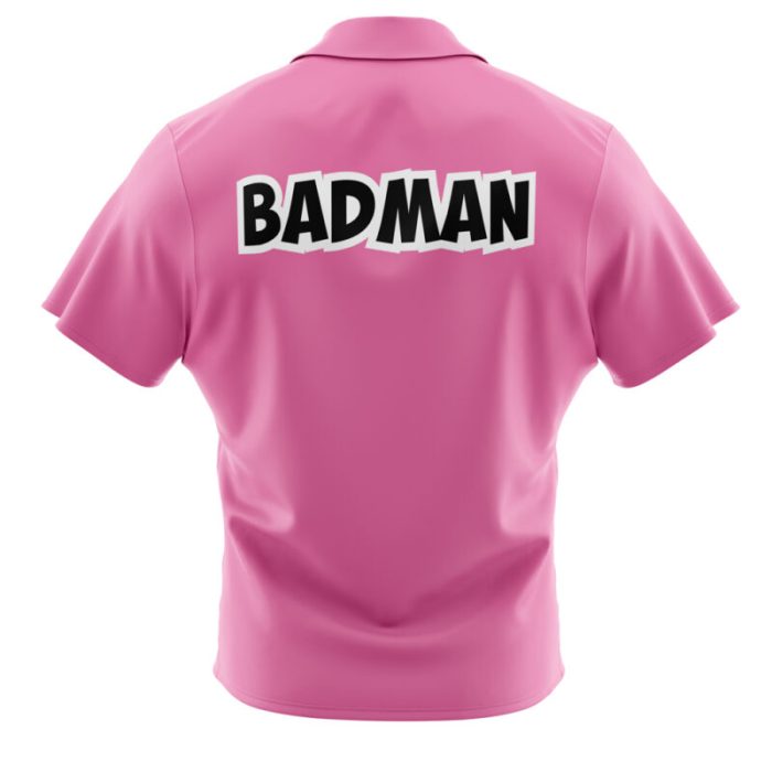 Vegeta Badman Pink Dragon Ball Z Button Up Hawaiian Shirt - Image 3