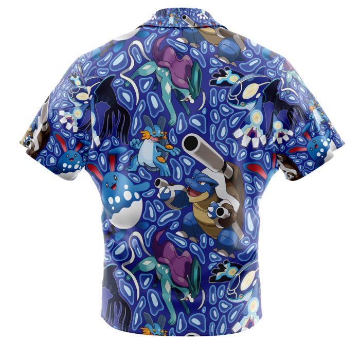 Water Type Pokemon Pokemon Button Up Hawaiian Shirt - Image 2