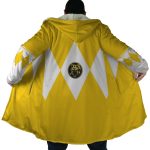 Yellow Ranger Mighty Morphin Power Rangers Hooded Cloak Coat - Image 4