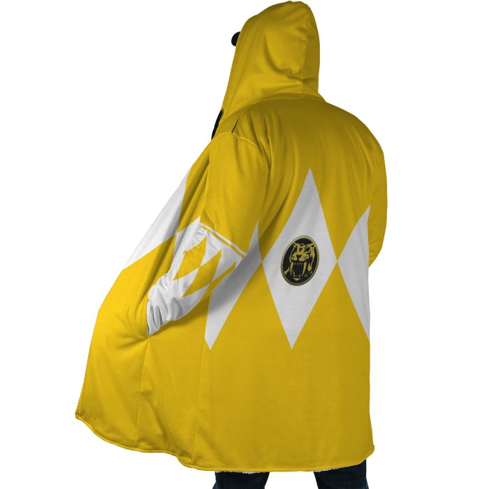 Yellow Ranger Mighty Morphin Power Rangers Hooded Cloak Coat - Image 2