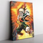 Blazing Bakugo My Hero Academia Vertical Canvas Print Wall Art
