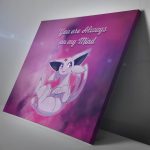 Espeon Always on my Mind Pokemon Canvas Print Wall Art - Image 2