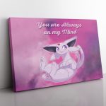 Espeon Always on my Mind Pokemon Canvas Print Wall Art