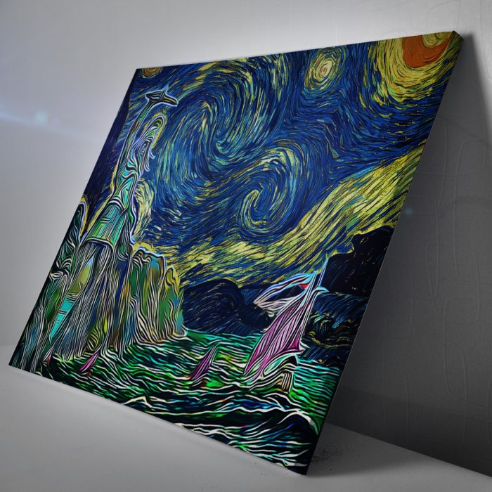 Game of Thrones Starry Night Braavos Canvas Print Wall Art - Image 3