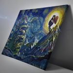 Howl's Moving Castle Starry Night Studio Ghibli Canvas Print Wall Art - Image 2