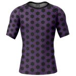 Kokushibo Demon Slayer Short Sleeve Rash Guard Compression Shirt