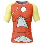 Magikarp face Pokemon Short Sleeve Rash Guard Compression Shirt - Image 3