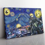 Starry Night Venom Canvas Print Wall Art