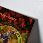 Trippy Burning Gundam Canvas Print Wall Art - Image 3