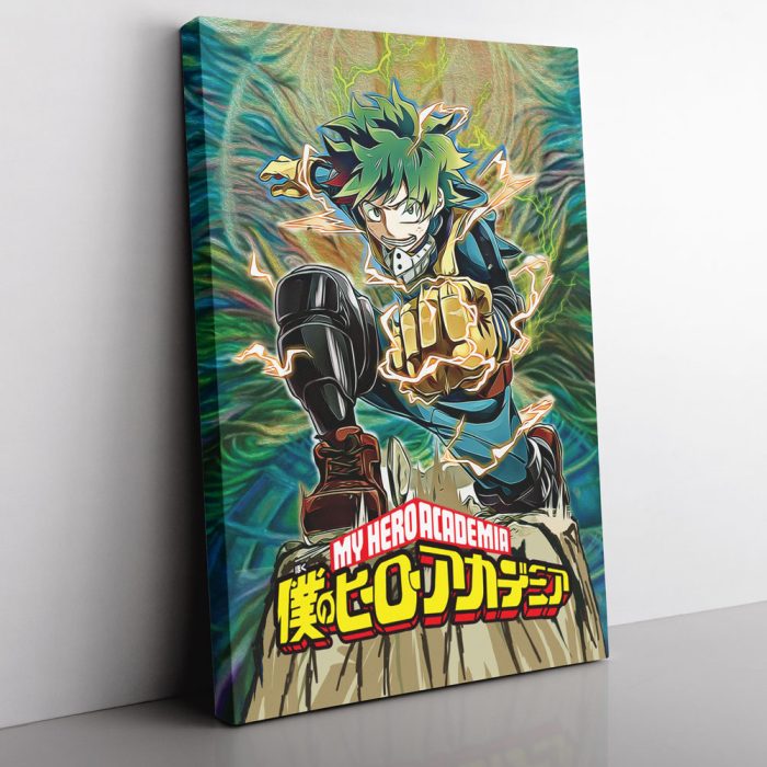 Trippy Deku My Hero Academia Canvas Print Wall Art - Image 1