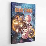 Trippy Genos One Punch Man Canvas Print Wall Art - Image 2