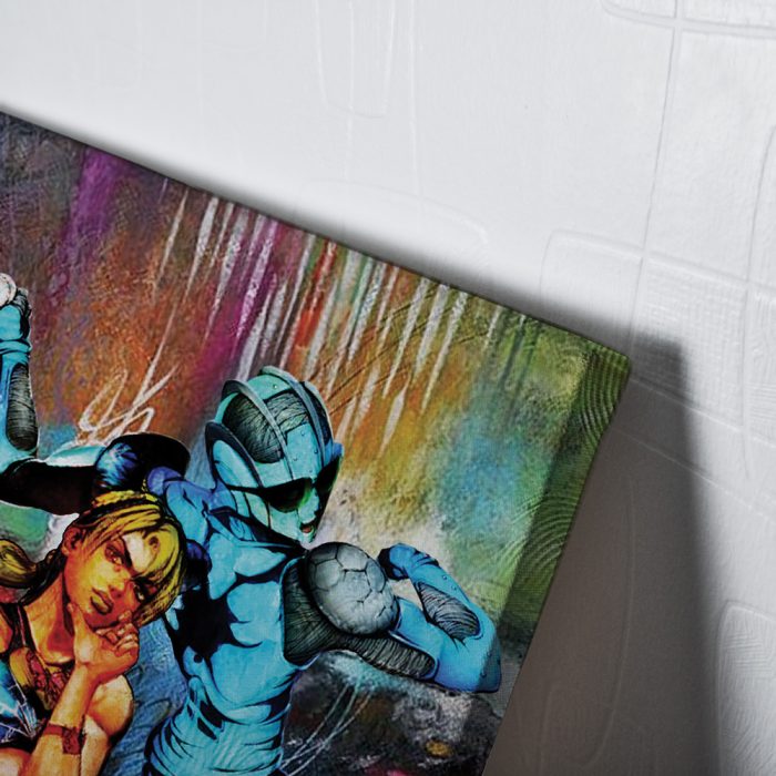 Trippy Jolyne Cujoh Stone Ocean Jojo's Bizarre Adventure Canvas Print Wall Art - Image 3