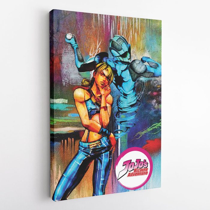 Trippy Jolyne Cujoh Stone Ocean Jojo's Bizarre Adventure Canvas Print Wall Art - Image 2