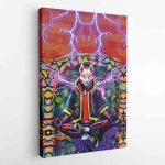 Trippy Kitsune Drift Mask Fortnite Canvas Print Wall Art - Image 2