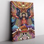Trippy Monkey D. Luffy One Piece Vertical Canvas Print Wall Art