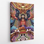 Trippy Monkey D. Luffy One Piece Vertical Canvas Print Wall Art - Image 3