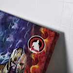 Trippy Thanos and Kratos Marvel Canvas Print Wall Art - Image 3