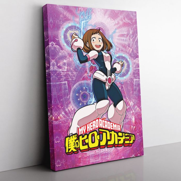 Trippy Ochaco Uraraka My Hero Academia Canvas Print Wall Art - Image 1