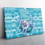 Vaporeon Deep Love Pokemon Canvas Print Wall Art