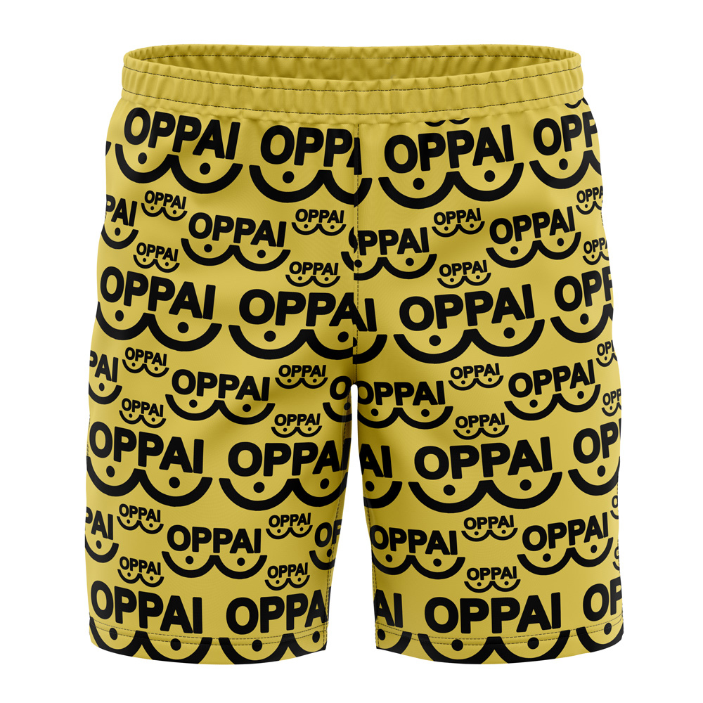 Saitama Oppai One Punch Man Board Shorts Swim Trunks - AnimeBape