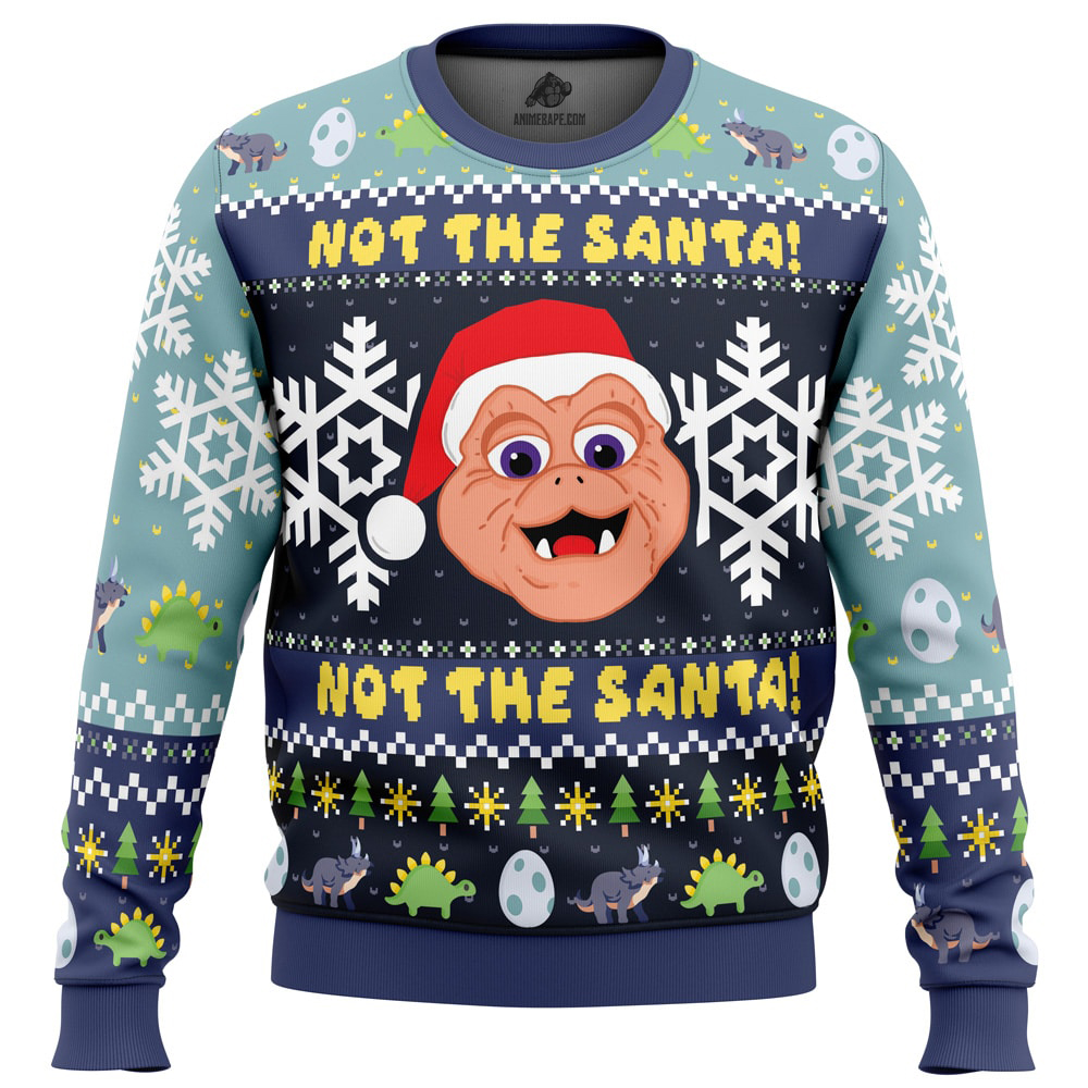 20251219-111418 Not the Santa Dinosaurs Ugly Christmas Sweater - Image 1
