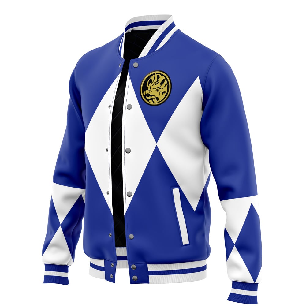 Blue Ranger Mighty Morphin Power Rangers Varsity Jacket - AnimeBape