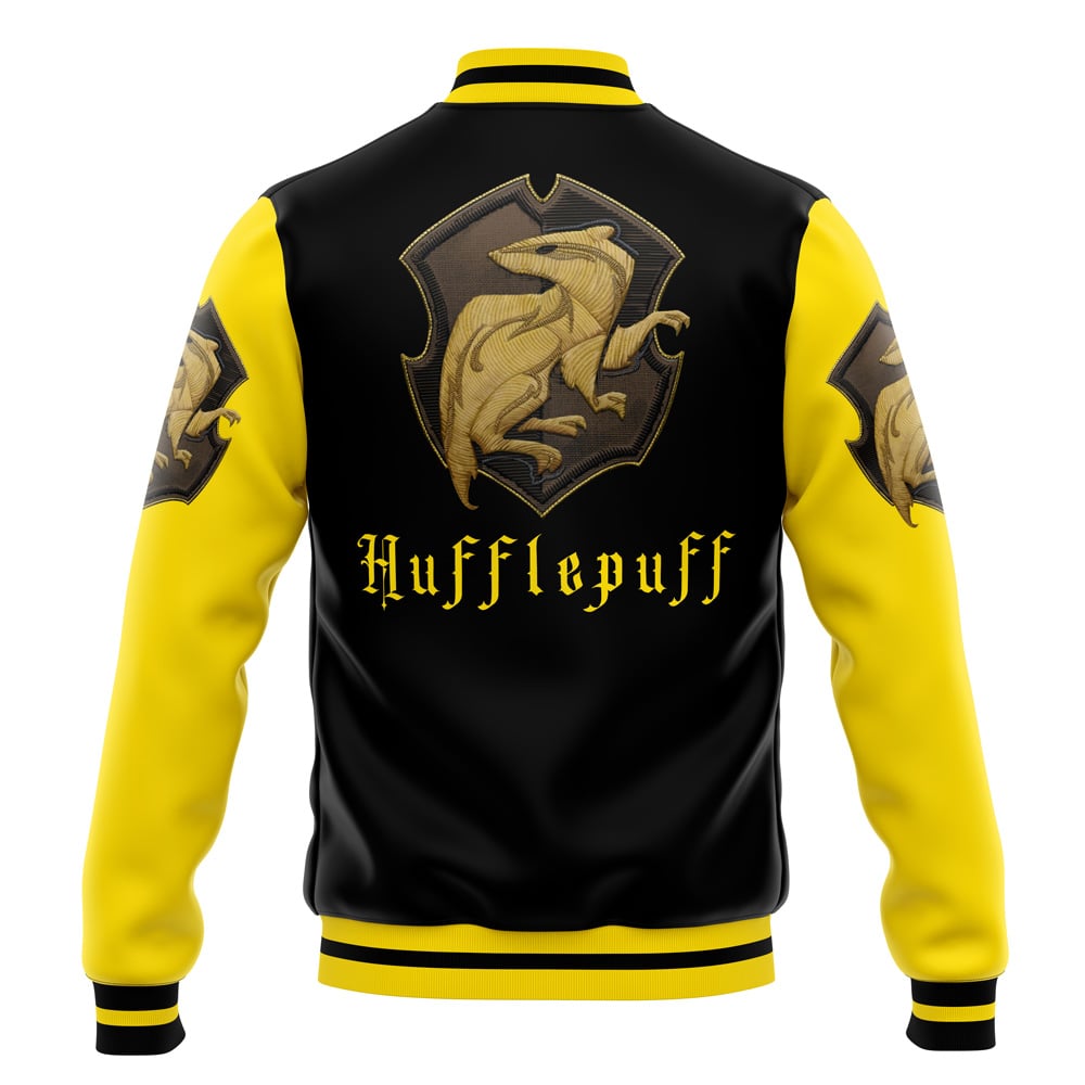 Berretto Snapback Ufficiale Harry Potter Tassorosso – Varsity Woven Label, Giallo, Taglia Unica Regolabile