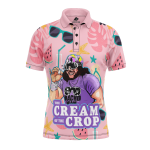 The Cream of the Crop Pro Wrestling Pink Tropical Polo Shirt