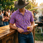 Cream of the Crop Hawaiian Shirt v2 purple Macho Man tribute lifestyle backyard - AnimeBape