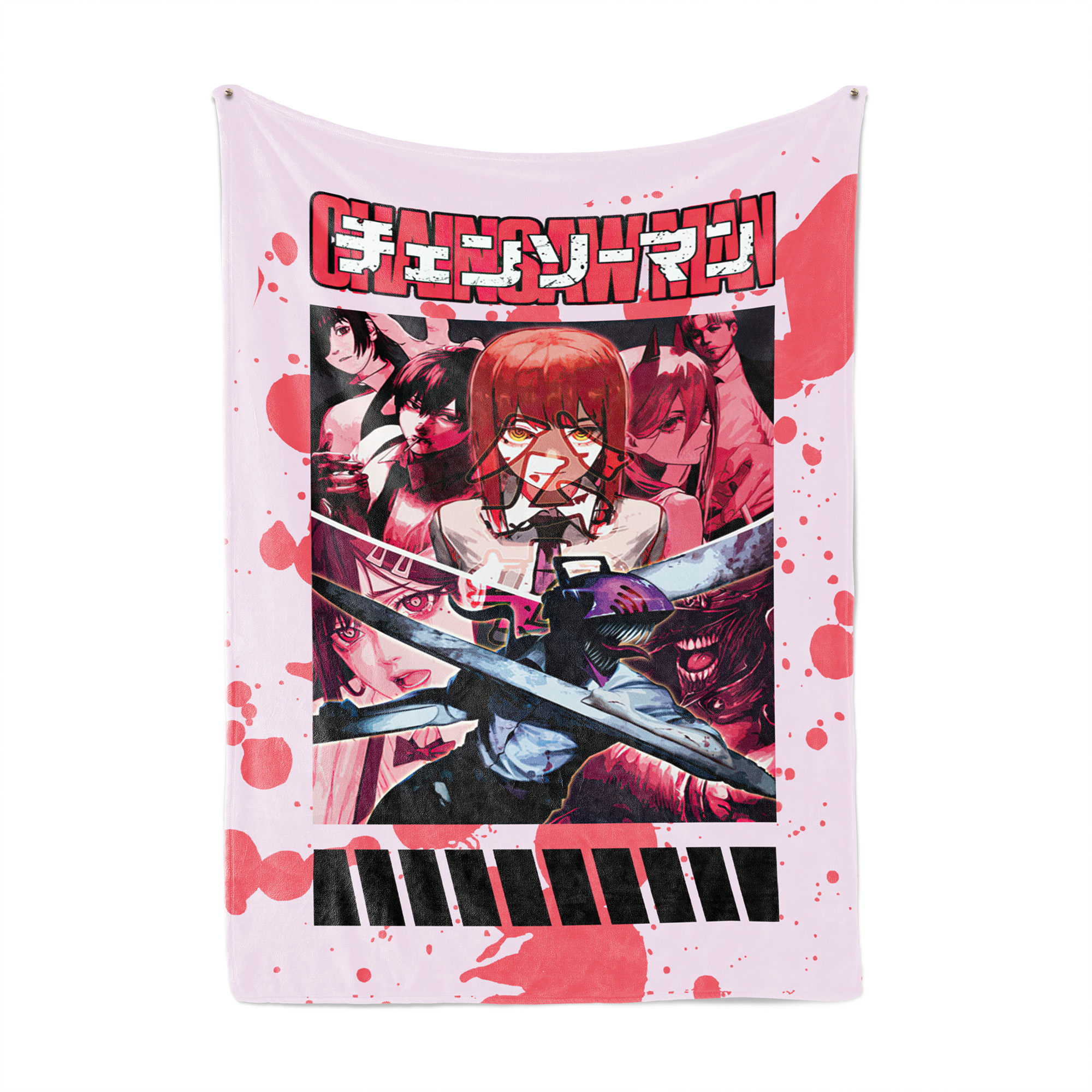 Public Safety Denji vs Makima Chainsaw Man Blanket AnimeBape