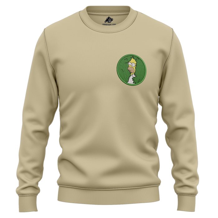 Homer Simpson Backs Into the Bushes Meme Embroidered Sweatshirt 3