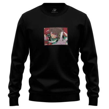Izuku Midoriya Punch My Hero Academia Embroidered Sweatshirt 1
