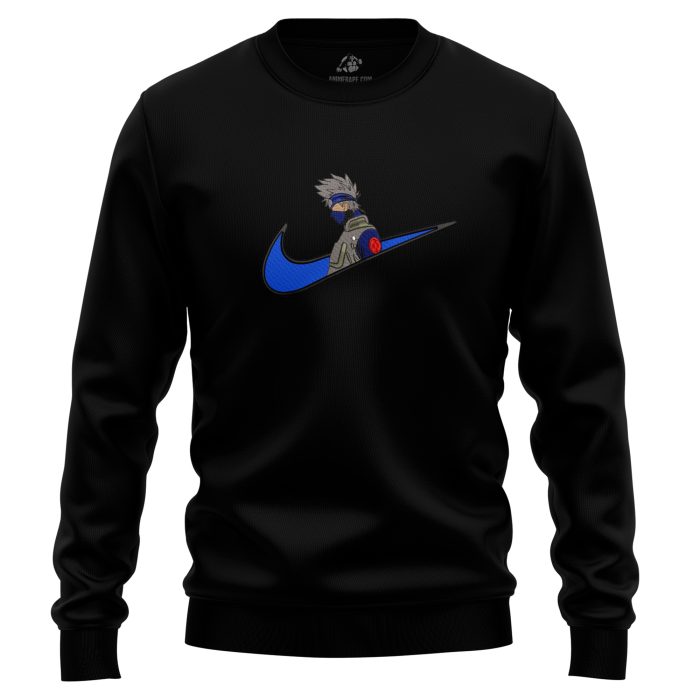 Kakashi Hatake Check Style Naruto Shippuden Embroidered Sweatshirt 1