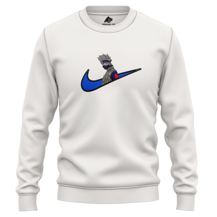 Kakashi Hatake Check Style Naruto Shippuden Embroidered Sweatshirt 2