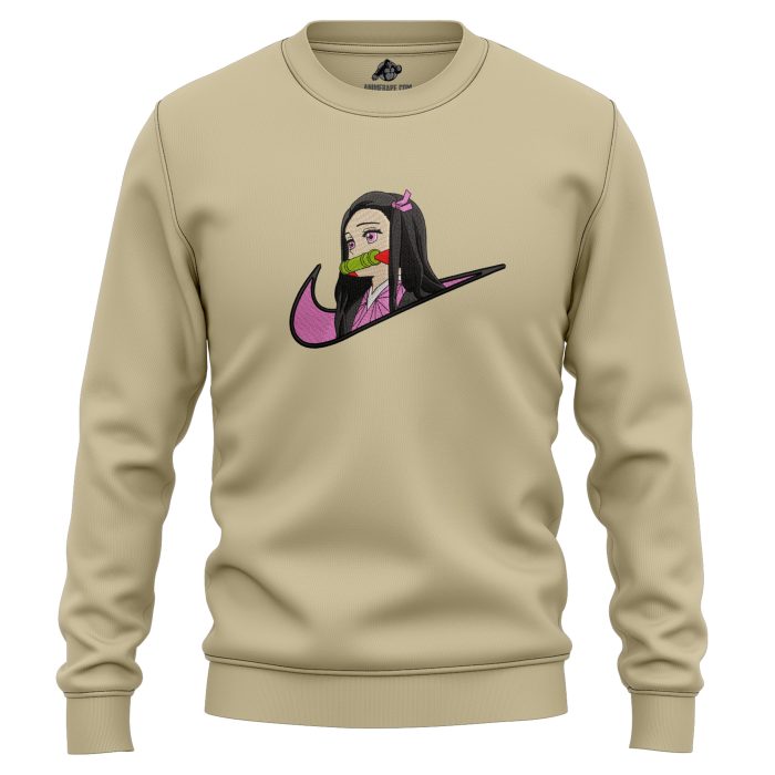 Kamado Nezuko Human Form Demon Slayer Embroidered Sweatshirt 3