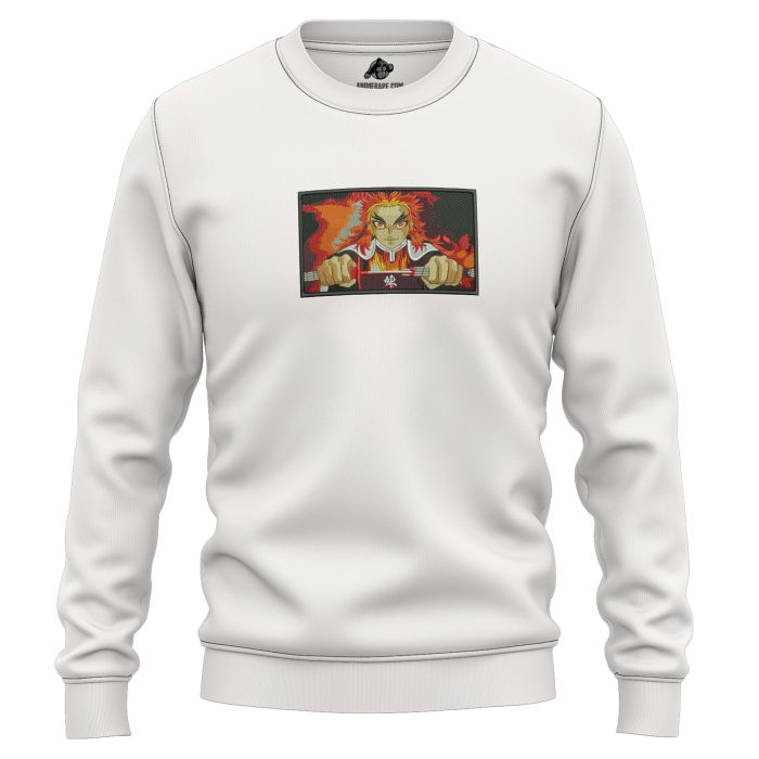 Kyojuro Rengoku Ready For Battle Demon Slayer Embroidered Sweatshirt 2