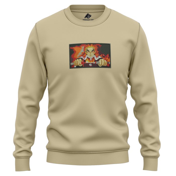 Kyojuro Rengoku Ready For Battle Demon Slayer Embroidered Sweatshirt 3