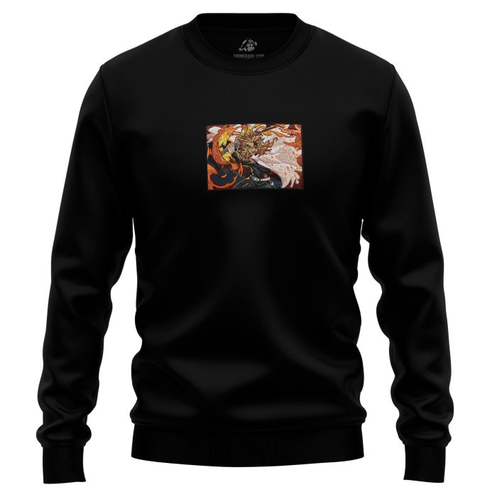 Kyojuro Rengoku The Flame Hashira Demon Slayer Embroidered Sweatshirt 1