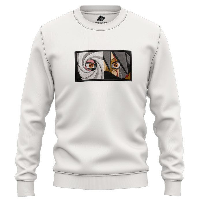 Obito and Kakashi Sharingan Naruto Shippuden Embroidered Sweatshirt 2