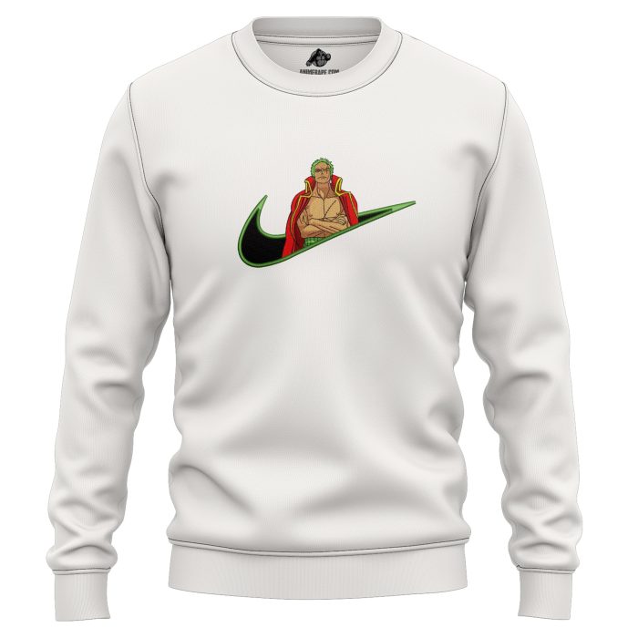Roronoa Zoro One Piece Check Style Embroidered Sweatshirt 2