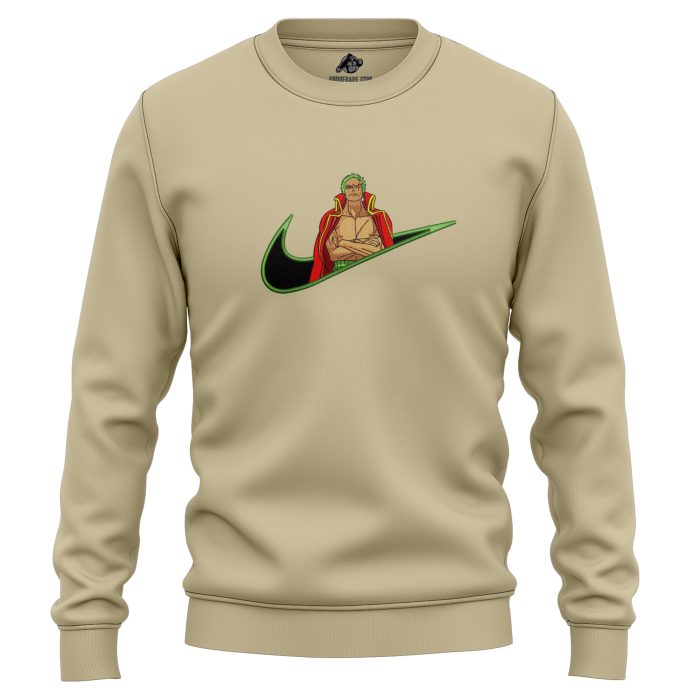 Roronoa Zoro One Piece Check Style Embroidered Sweatshirt 3