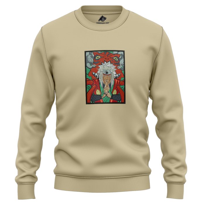 Sage Jiraiya Summon Gama Toad Naruto Shippuden Embroidered Sweatshirt 3
